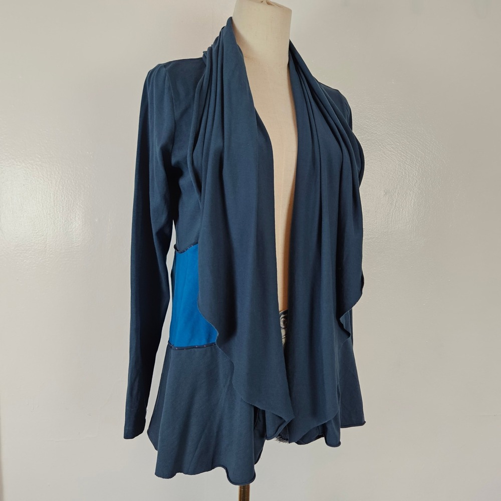 Matilda Jane It's a Wonderful Parade Moody Blue Waterfall Cardigan Sz S Teal